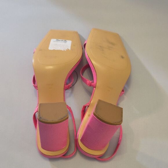 BRAND NEW MANGO BLOCK HEEL  SQUARE TOE WOMENS SANDALS - Picture 9 of 16